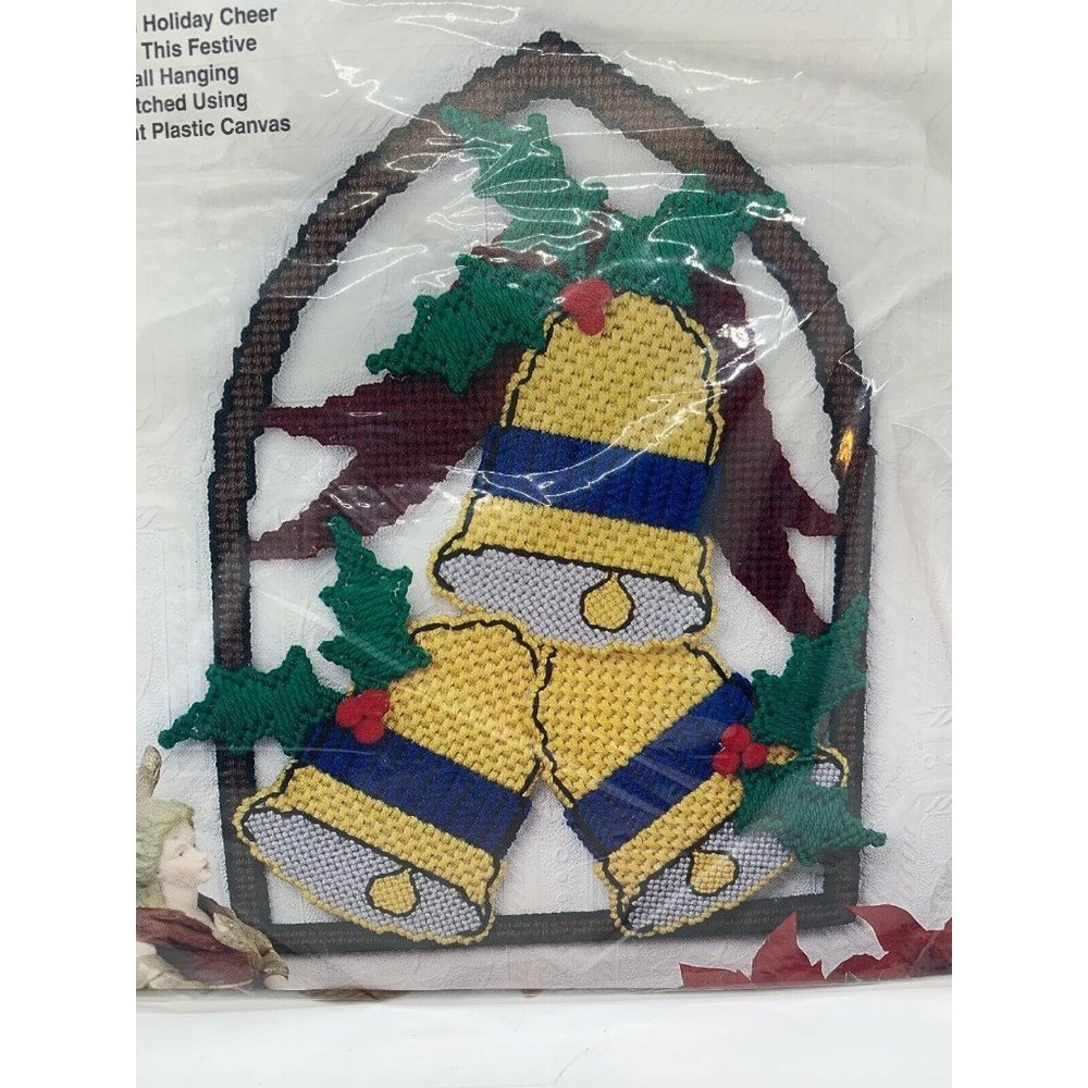 Vtg The Needle Craft Shop “Holiday Christmas Bells” NOS Wallhanging